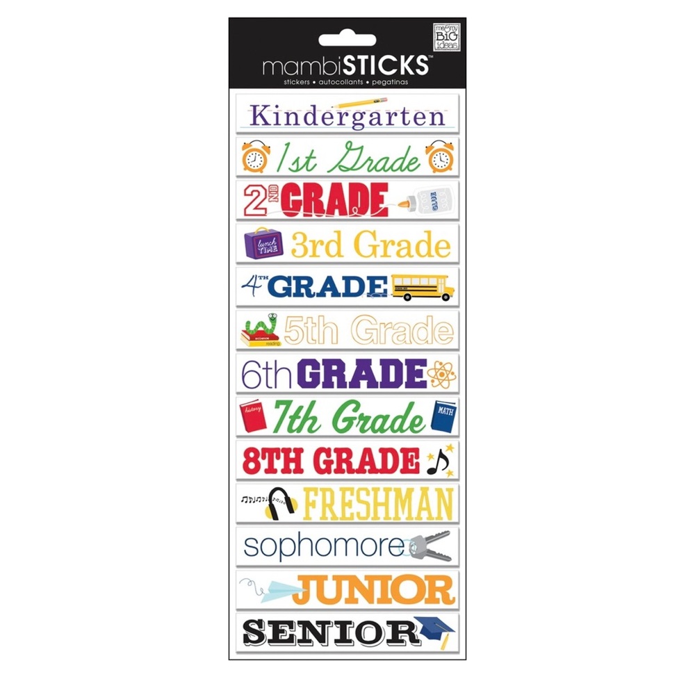 $2 SCHOOL DAYS SCRAPBOOKING STICKERS. NEW. SEALED. $2 WITH ANY $10 ORDER OR MORE